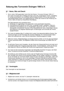 Mehr über den Artikel erfahren Satzung